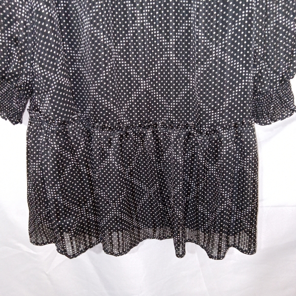 J Crew Factory Women's Ruffle Tiered Mini LS Smocked Neck Dress NEW Sz S $118 - Picture 7 of 13